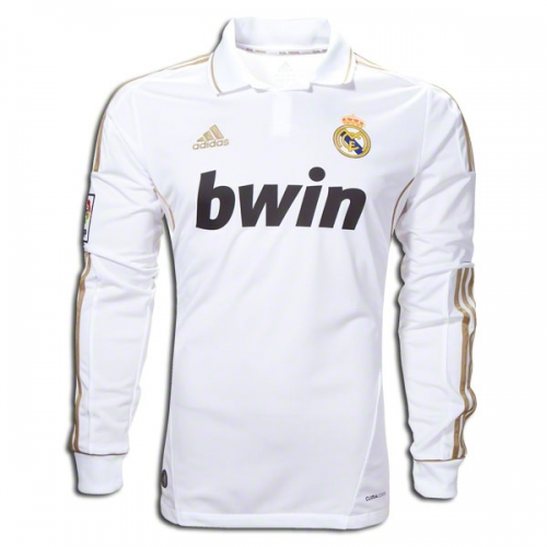 Real Madrid 11/12 Home Retro Long Sleeve Soccer Jersey Shirt